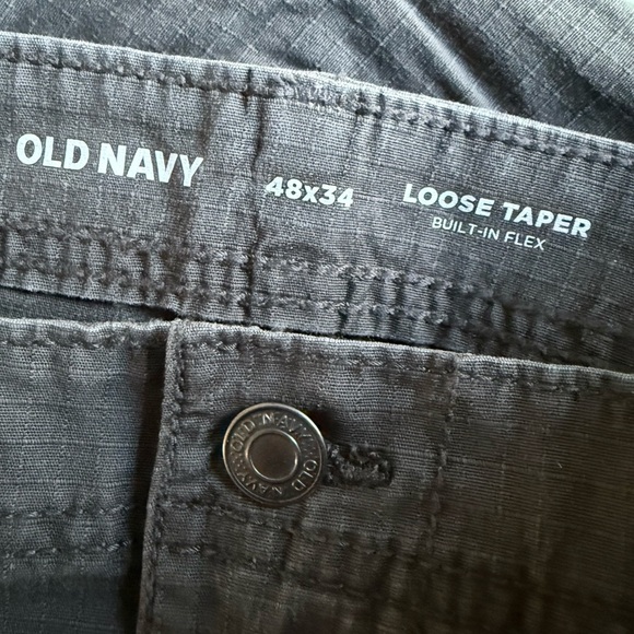 Old Navy Loose Taper Cargo Ripstop Pants Lost In The Woods 48X34 Built In Flex - Picture 5 of 7